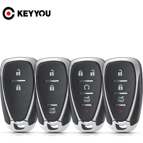 KEYYOU Smart Remote Car Key Shell 5 Buttons for Chevy Chevrolet Traverse Equinox Malibu Cruze Malibu Spark Camaro 2016-2019