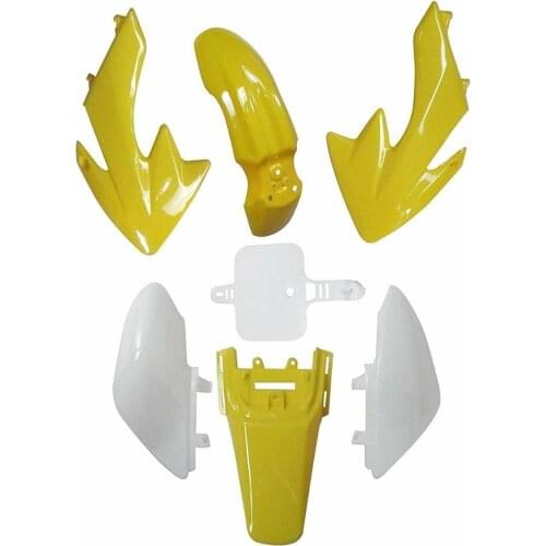 Yellow/white Pit Bike Bodywork Plastic Fairing Fender For Honda CRF50 110cc 120cc 125cc Pit Bike Fairing