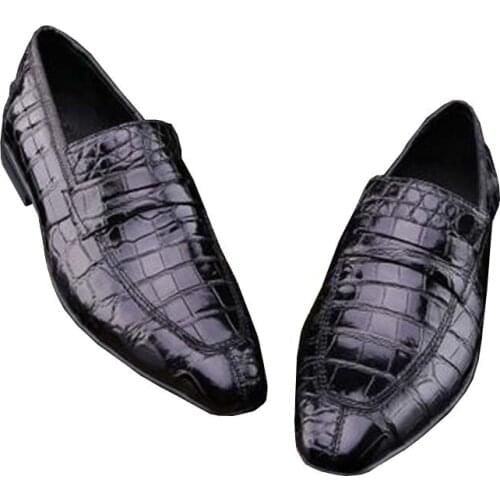Yulonggongwu crocodile shoes male crocodile leather shoes British business forma men shoes wear-resisting Rubber sole men shoes