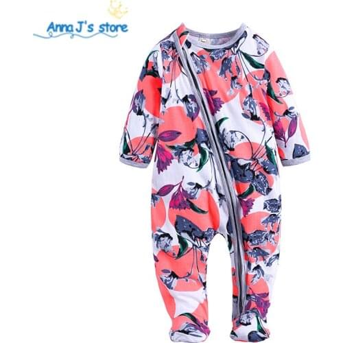 Autumn Baby Rompers Baby Boy Clothes Newborn Clothing cotton flower Baby Girl Clothes overalls Infant Baby Jumpsuits ppy440