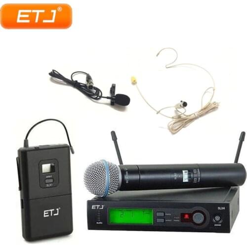 SLX24/BETA58 58A Professional UHF Wireless Dual Karaoke Microphone Fast Shipping Dynamic Handheld Headset Top Quality 11001-1
