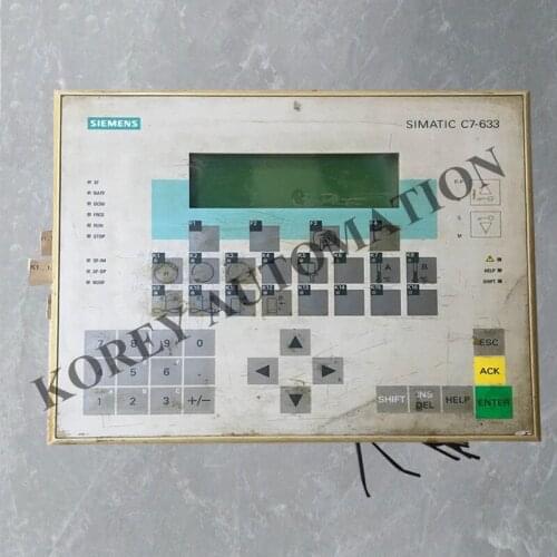 SIEMENS C7-633 CONTROL PANEL 6ES7633-1DF02-0AE3 + 6ES7630-0DA00-0AB0 USED GOOD IN CONDITION