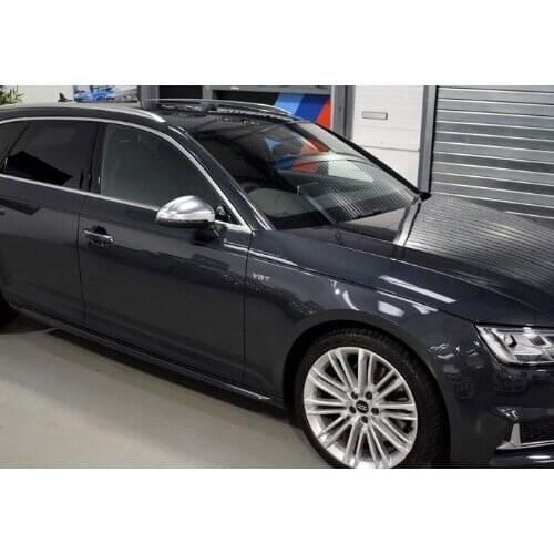 S Line Style Silver Matt Chrome Side Mirror Cap Replacement for AUDI A4 & A5 B9 model