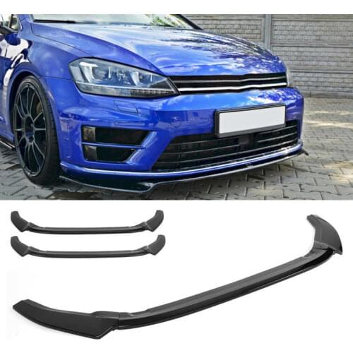 3pcs for Maxton Style Front Bumper Splitter Lip ABS Replacement for MK7 R 2013 2014 2015 2016 Automotive Exterior Accessories