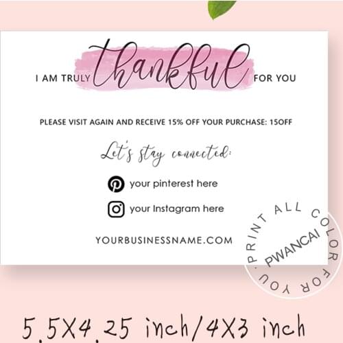 Editable Thank You Order Cards,Thank You Order Cards,Poshmark/Ebey Thank You,Handmade Thank You Card For Shopping Cards