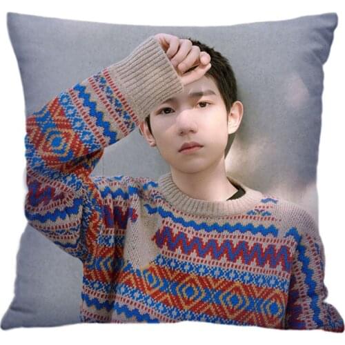 Tfboys Wang Yuan Cute Girl Dominates Mu Chen with The Same Style Pillowcase Star Series Cushion Cover Home Decor Throw Covers