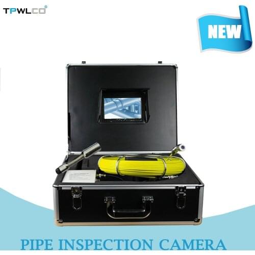 Pipeline Endoscope Camera 23mm 7inch LCD Monitor Plumbing Drain Sewer Snake Inspection 20m Cable