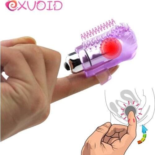 EXVOID Finger Vibrator Sex Toys for Women Lesbian Silicone G-spot Massager Bullet Vibrators for Woman Clitoris Stimulator