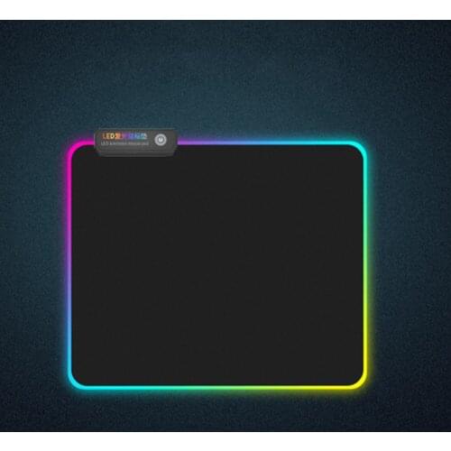 Vococal 300*250*3mm USB Wired LED RGB Colorful Lighting Gaming Mousepad Mouse Pad Mice Mat for Laptop Computer LOL DOTA