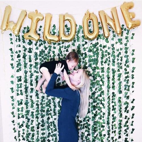 16 inch wild one balloon golden silver rose gold wild two aluminum foil balloon baby 1 year old birthday decoration balloon