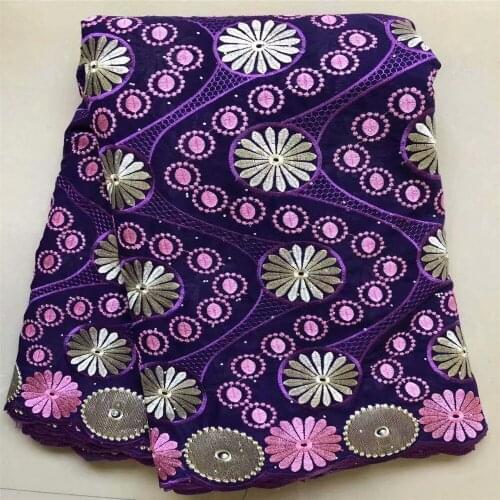 High Quality Swiss Voile Lace in Switzerland African Lace Fabric 5yards 100% Cotton Swiss Lace Fabric For Dress 2L21-86