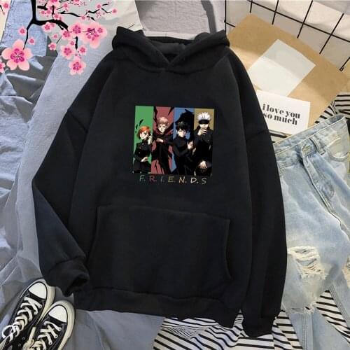 2021 New Anime Jujutsu Kaisen Friends Funny Hoodie Sweatshirt for Woman/man