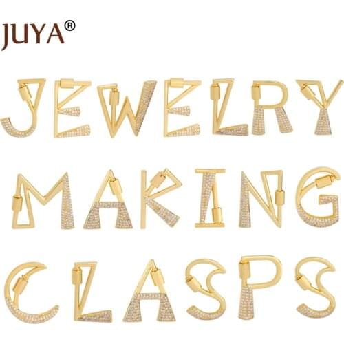 Juya Jewelry Making Clasps Trendy Letters Lock Hook Spiral Clasps for DIY Necklace Bracelet Hand Made Fermoir Bracelet Accessori