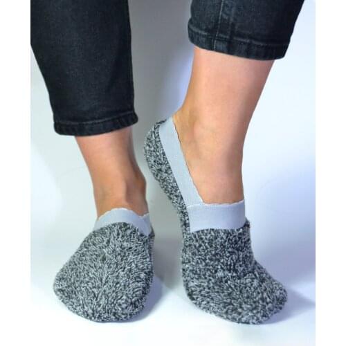 Iconsocks Lady 'S Singlet Ultra Thick Plush Winter Ballerina Booties Socks Mixed