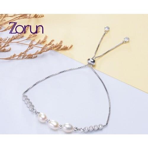 Zorun Natural Freshwater Pearl Bracelet Fine/Fashion Jewelry 6-7MM with 925 Sterling Silver New Design Good Sale