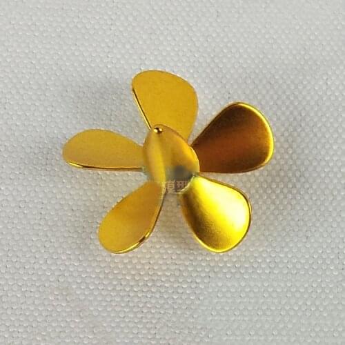1:200 3mm Shaft Five-blade Propeller Diameter 25mm Left Right Full Immersion Metal Prop Accessories for DIY Boat Model