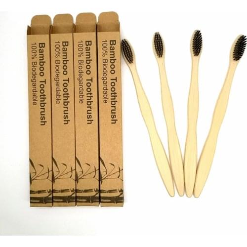 1PC Natural Bamboo Toothbrush Portable Soft Hair Tooth Brush Eco friendly bristle toothbrush Natural Biodegradable Toothbrushes
