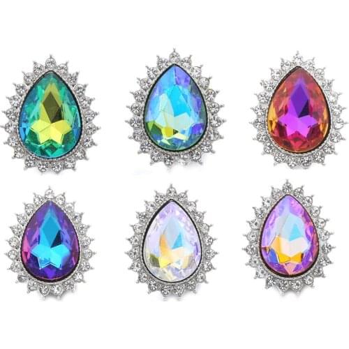 10pcs/lot High Quality 18mm Snap Button Jewelry Big Colorful Flower Snap Buttons Fit Snap Bracelet for Women Snaps Jewelry