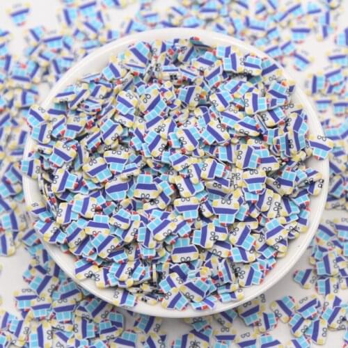 100g/Lot 5mm Kawayi Car Clay Slices Sprinkles Soft Pottery for DIY Crafts Decoration Filling Accessories