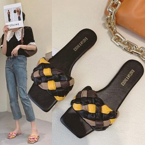 2021 Women Home Sandals Flat Non-slip Womans Slides Sexy Womens Casual Shoes Summer Outdoor Female Slippers Student Beach Shoes