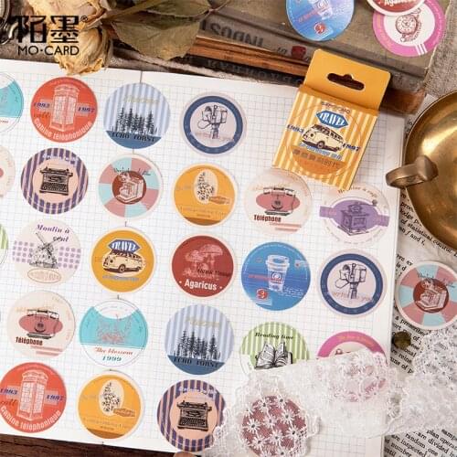 45pcs/set Vintage Unknow Trip Stickers Scrapbooking Diary Stationery Album Diy Decoration