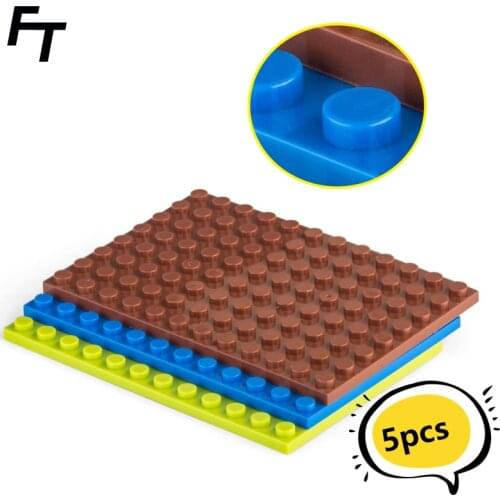 5pcs Bulk Small Particle MOC Building Block Short Board 8X12 Basic Accessories Building Block Castle Toys