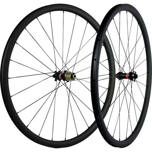 700C Carbon Wheelset 30mm Novatec 411-412 Center lock/6bots Disc brake 25mm U shape Clincher Bicyle wheels Cyclocross Wheelset