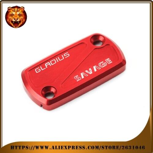 Motorcycle Accessories Rear Brake Reservoir Cover Cap For SUZUKI SFV 650 GLADIUS SFV650 2010-2015 2014 2013 With logo Blue Red