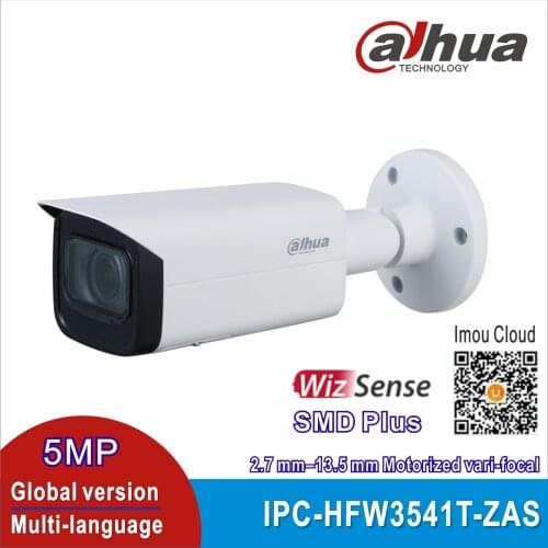 Free shipping Dahua AI IP Camera IPC-HFW3541T-ZAS 5MP IR Vari-focal Bullet WizSense Network Camera