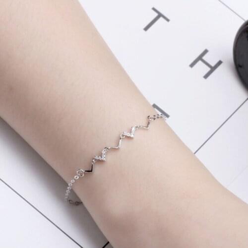 Designer Chrams Bracelets for Women ECG Waves Bracelet Anime Wave Hand Ornaments Jewelry Accessorie Wholesale Kolczyki