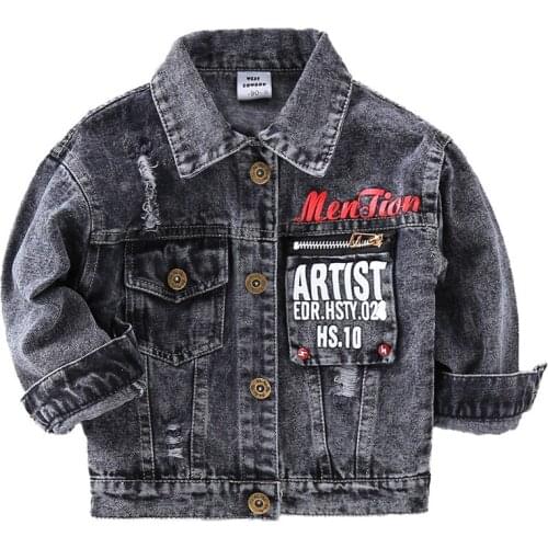 Denim Long Sleeve Outfit Children Windbreaker Size 2 3 4 5 6 Years Jeans Jacket Boys Kids 2021 Autumn Brother Motorcycle Coat