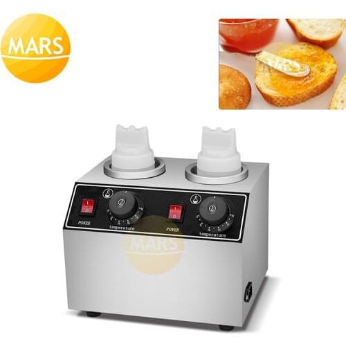 Electric Hot Cheese Chocolate Soy Sauce Heater Drop-In Heated Topping Dispenser Stainless Steel Squeeze Bottle Warmer 220V