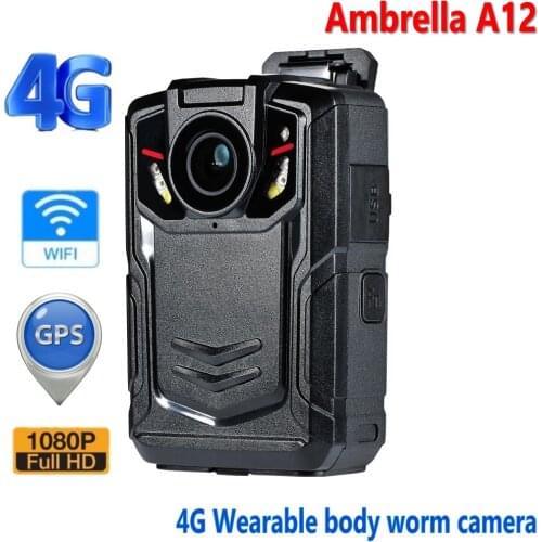 Security 4G live video camera HD 1080P Body Worn IR Night Vision Camera Support 4G WIFI GPS live track with Ambarella A12 chip
