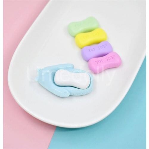 1 Set 1/6 Scale Miniature Dollhouse Soap with Box for Pretend Play Barbies Doll House Bathroom Decor Accessories Toy
