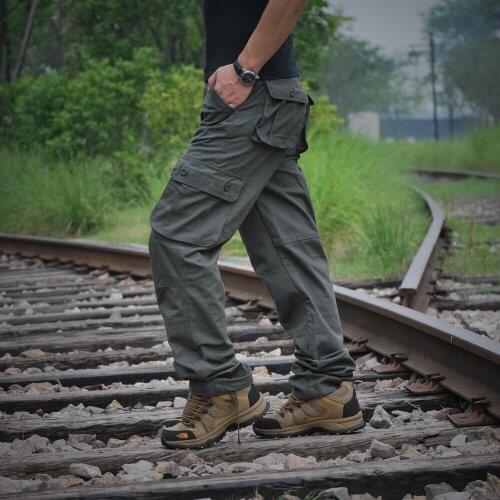 Pantalon Homme 4 colors Cotton Pocket Jogger Pants Military Men Pants Loose Comfortable Cargo Pants Men