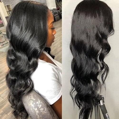 Body Wave Lace Front Wig Pre Plucked Lace Wigs Brazilian Remy Hair 1B Colored Human Hair Wigs For Black Women 13x4 Lace Wigs KL