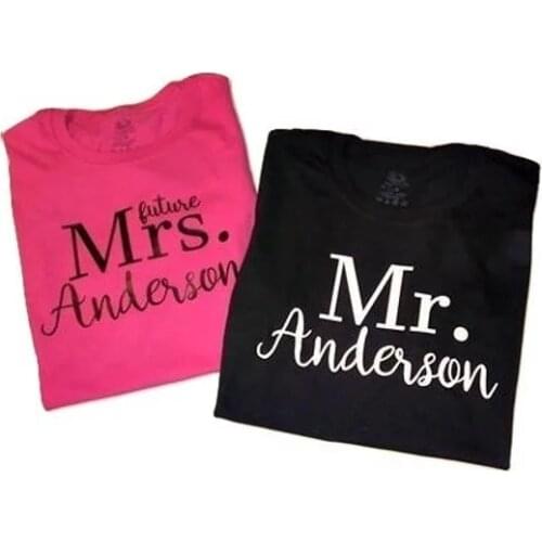 Personalize Engagement Announcement t shirts, future Mr and Mrs tanks tops bride and groom t shirts Bachelor Party gifts favors