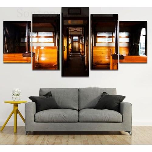 Landscape Lacquered Wood Furniture Canvas Painting European Style Poster Home Decoration Living Room Sofa Background Wallpaper