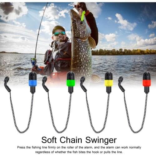 Carp Fishing Alarms No Light Soft Swing Chain Outdoor Fishing Pole Bite Hanging Sling Swinger Carp Indicator Accessories