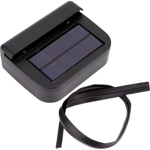 Solar Power Car Auto Air Vent Cooling Ventilation System Heater Exhaust Fan For Trolleys, Trucks (BLACK)