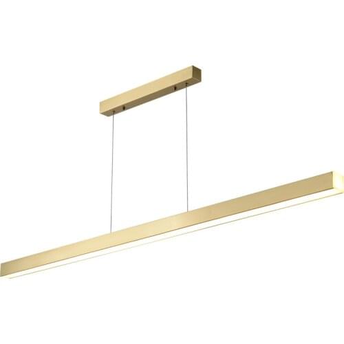 Nordic modern minimalist chandelier creative personality bar table dining room dining table long brass chandelier