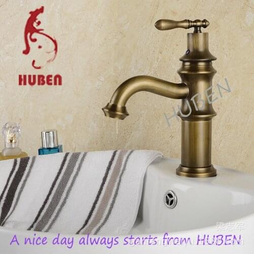 Tiger ran the whole basin faucet hot and cold taps European antique copper basin faucet vintage faucet hole audience