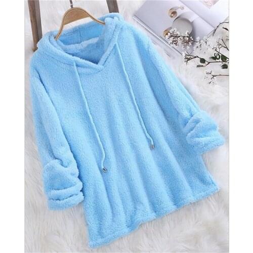 New Ladies Hooded Sweater Wool Large Size 5XL Long Sleeve Loose Sweater Autumn Winter Street Casual Sweater Ladies Home Service