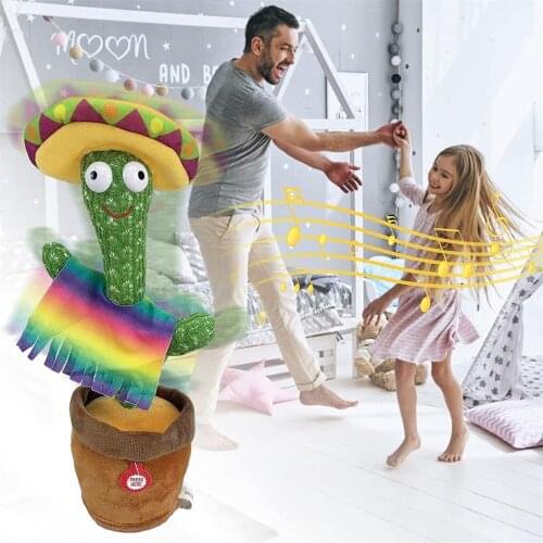Dancer Cactus Plush Toy Singing Talking Dancing Cactus Children Early Education Lovely Plush Toy cactus bailarín Electronic Toys