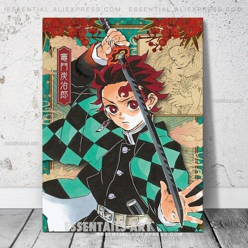Tanjiro Kamado Kimetsu no Yaiba Canvas Decoration Prints Poster Living Room Pictures Home Decor Bedroom Study Wall Art Painting