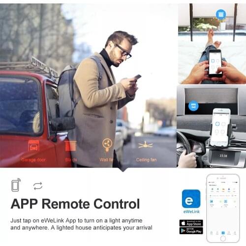 EweLink Smart WiFi Switch Module Receiver 4CH 5V 7V-32V 85V 220V 250V Home Automation WiFi 10A Timer Relay For Alexa Google Home