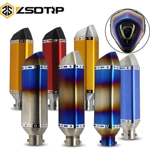 ZSDTRP Universal AK Exhaust Motorcycle Muffler Escape Moto with DB Killer Exhaust Systems for msx125 TMAX530 CBR600 Z750