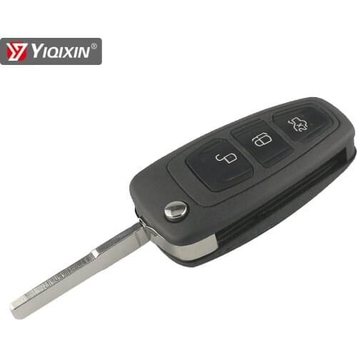 YIQIXIN For Ford Focus Carnival 2013 New 3 Button Folding Remote Key With HU101 Blade Flip Keychain Box