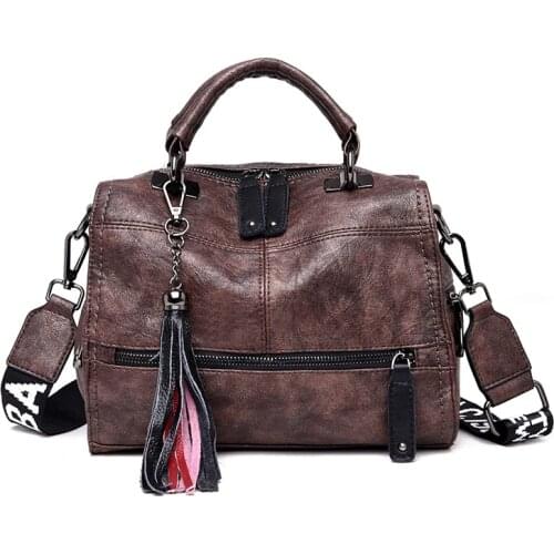 Ladies Casual Crossbody Bags New 2021 Fashion Tassel Women Handbag Leather Women Shoulder Bags Famous Brand Designer Women Bags