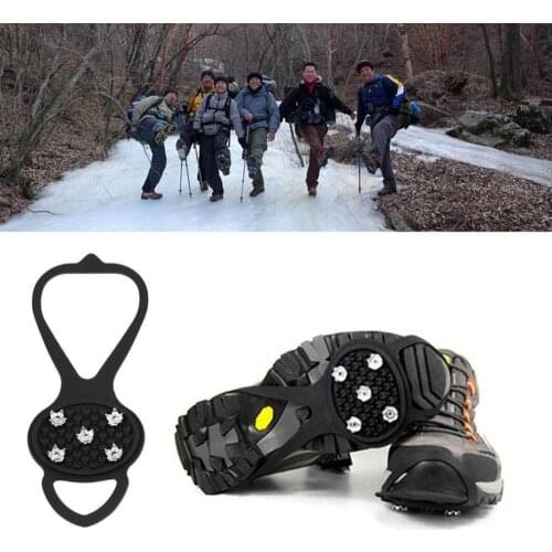1 Pair 5 Studs Anti-Skid Snow Ice Climbing Shoe Spikes Grips Crampons Cleats Overshoes crampons spike shoes crampon